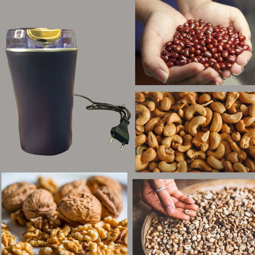 One-Touch Electric Spice Grinder –  Stainless Steel Blade