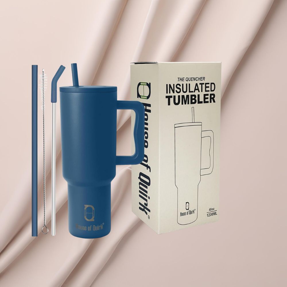 Multicolor Steel  Tumbler With Steel Straw – Double Wall Insulated