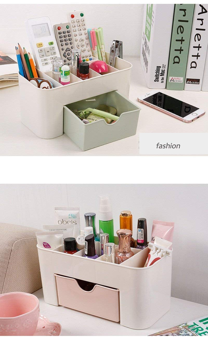 ClutterCure™ Multi-Use Desk & Makeup Organizer with Drawer
