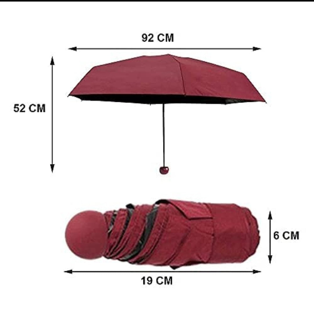 Mini Capsule Umbrella – Portable, Lightweight & UV Protection (Multicolor)