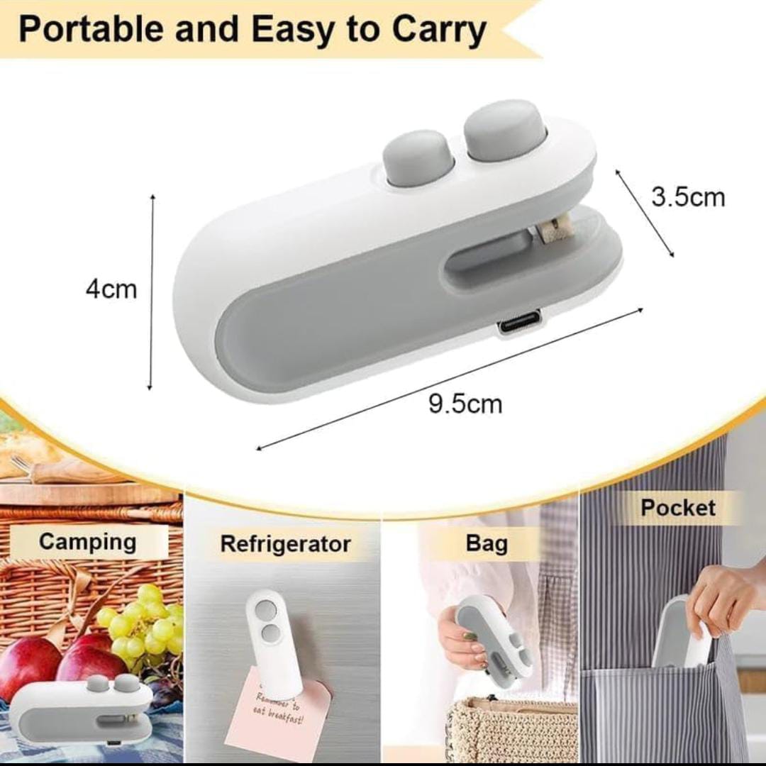 Rechargeable 2-in-1 Mini Heat Sealer with Cutter
