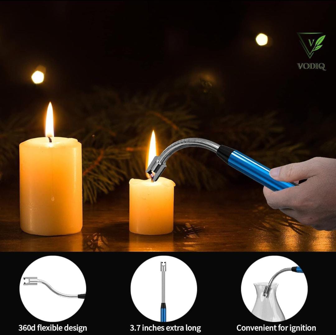 360° Rechargeable Electric Arc Lighter – Flexible, Flameless & Windproof