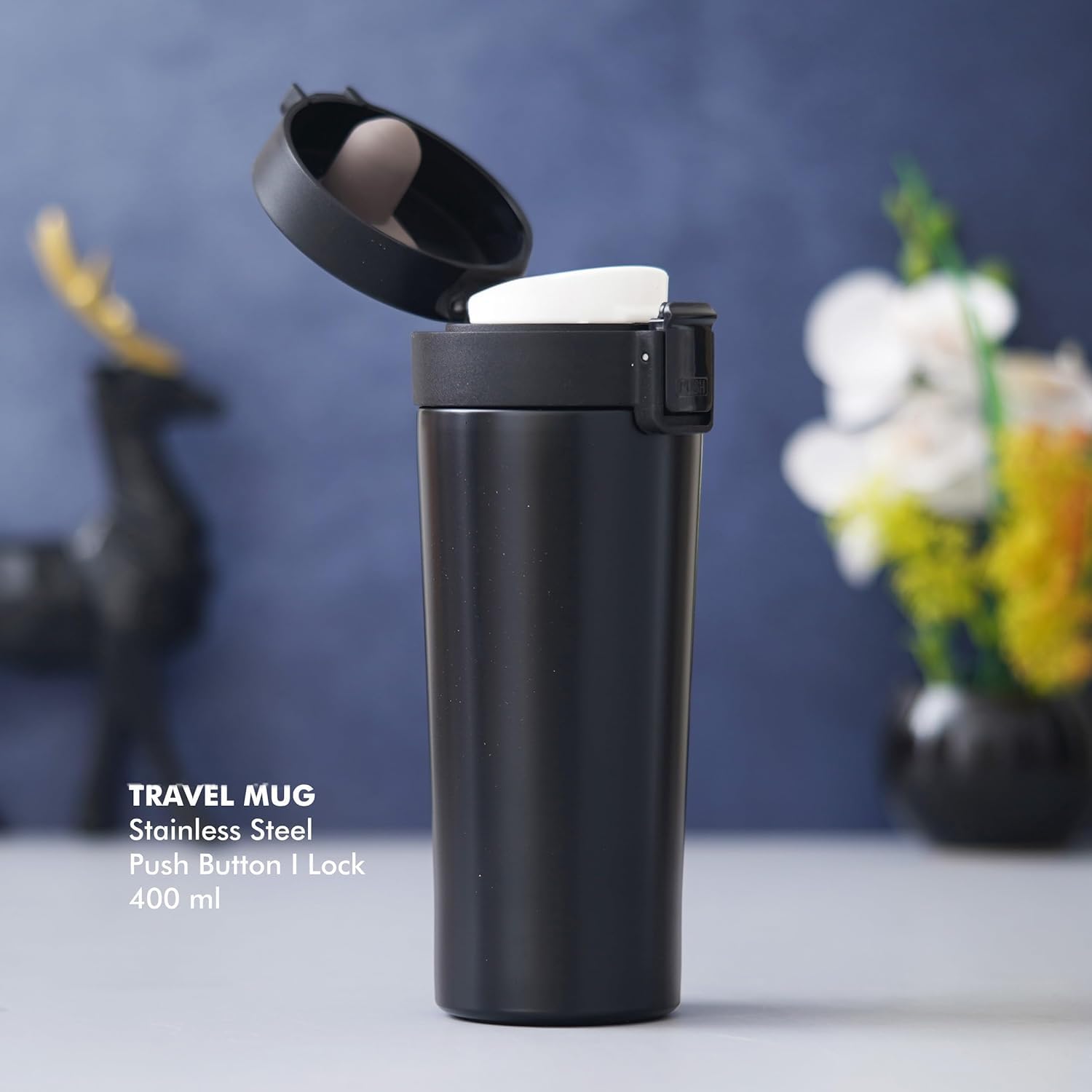 500ml Steel Travel Mug – Hot & Cold Lock Design