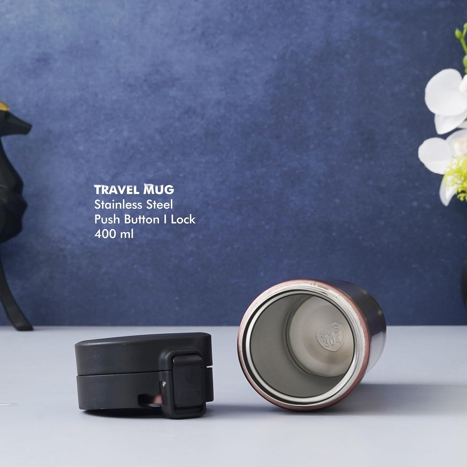 500ml Steel Travel Mug – Hot & Cold Lock Design