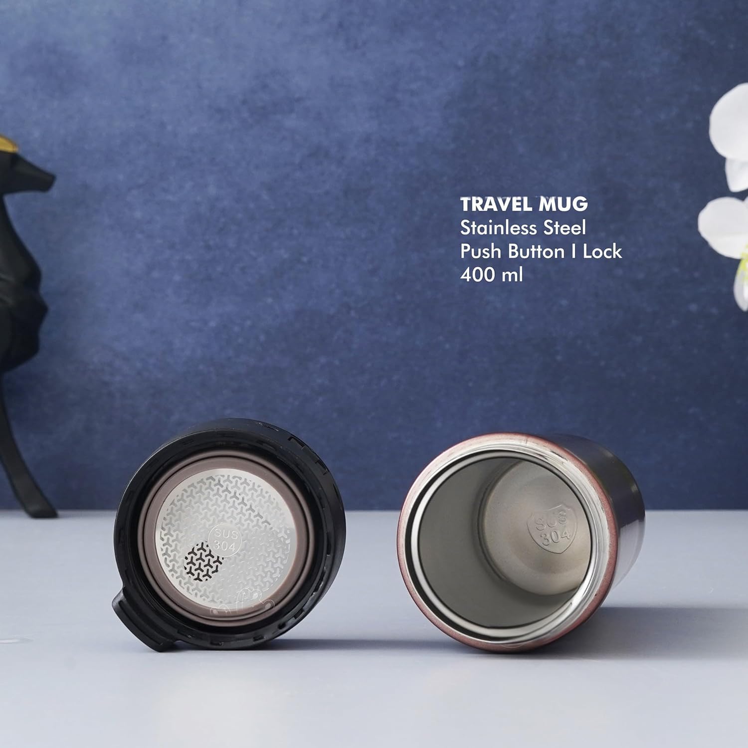 500ml Steel Travel Mug – Hot & Cold Lock Design