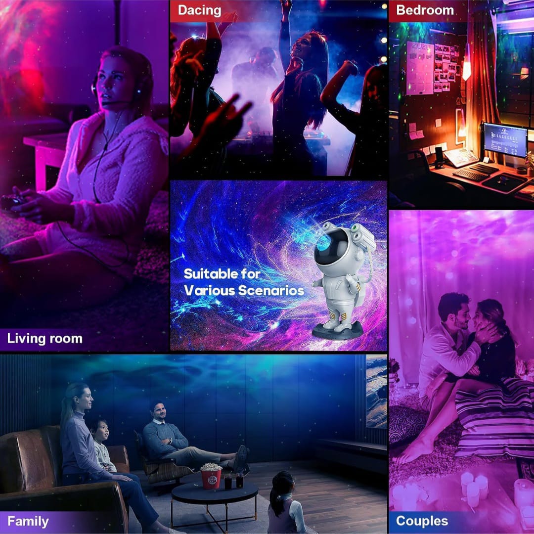Astronaut Galaxy Projector Night Light – 360°