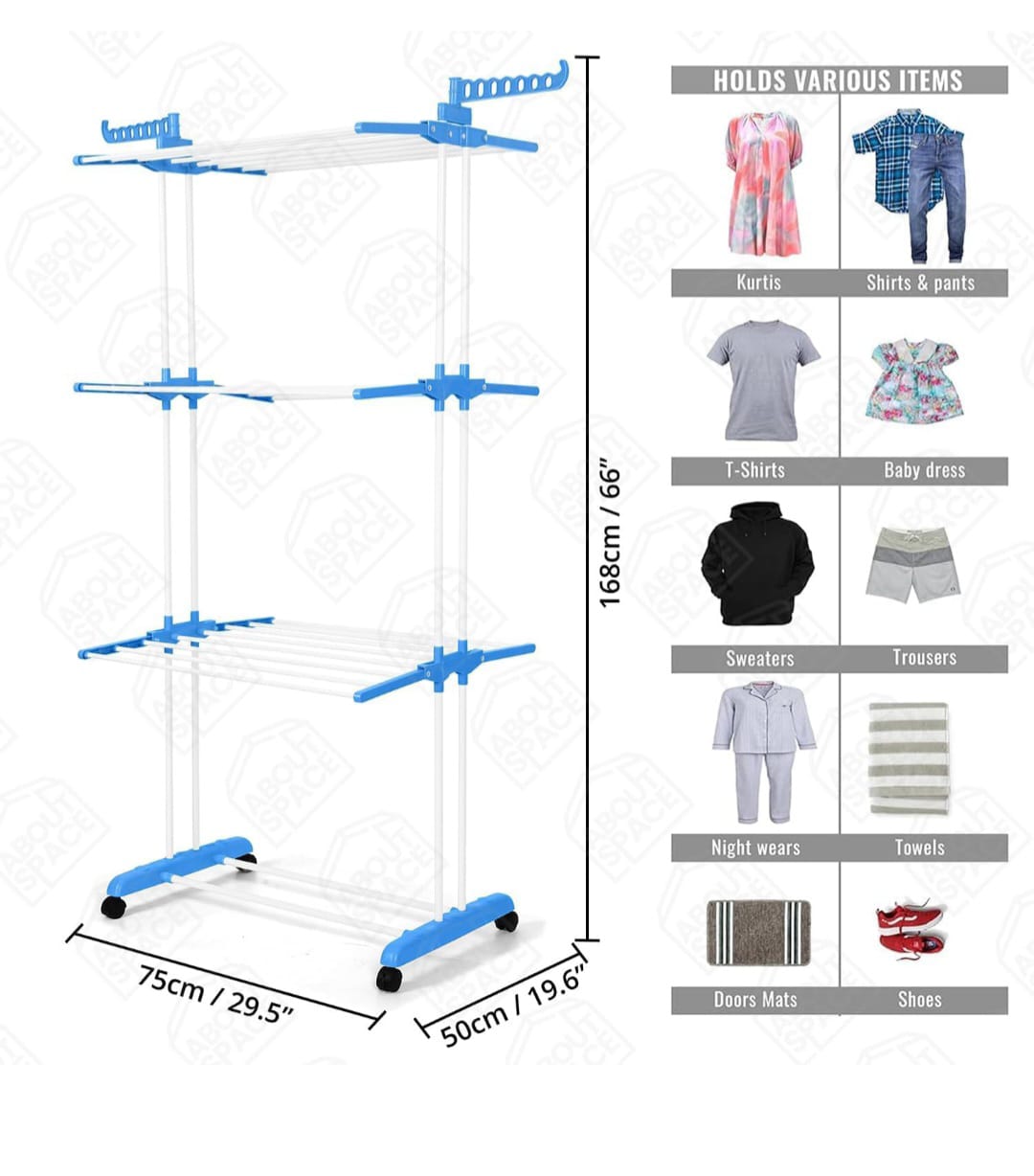 Stainless Steel Foldable Cloth Drying Stand