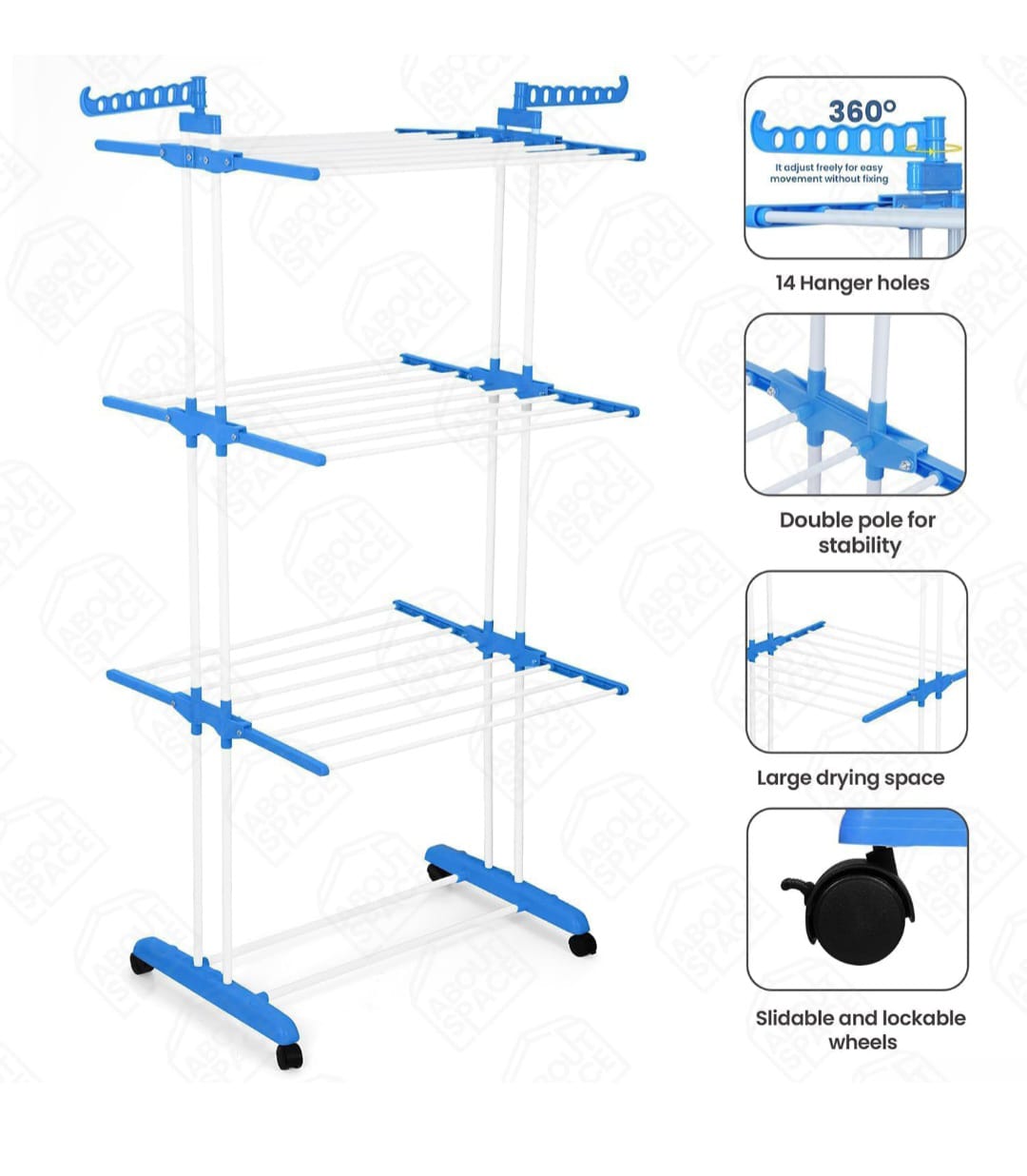 Stainless Steel Foldable Cloth Drying Stand