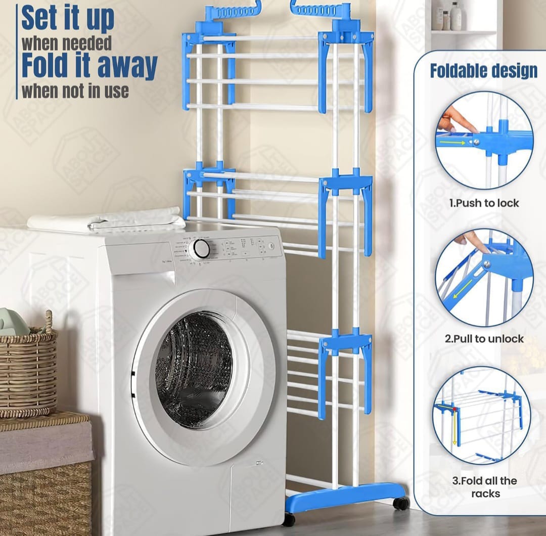 Stainless Steel Foldable Cloth Drying Stand