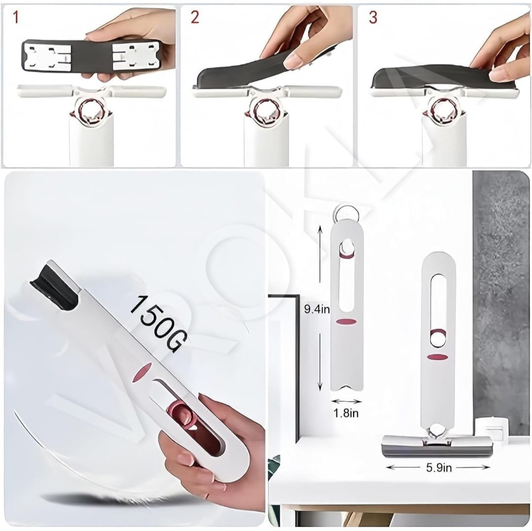 2-in-1 Mini Mop- with Self-Squeeze & Dual Sponge Technology