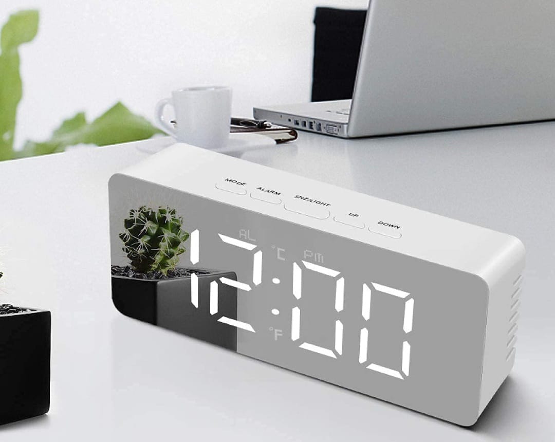Smart LED Mirror Clock - Digital