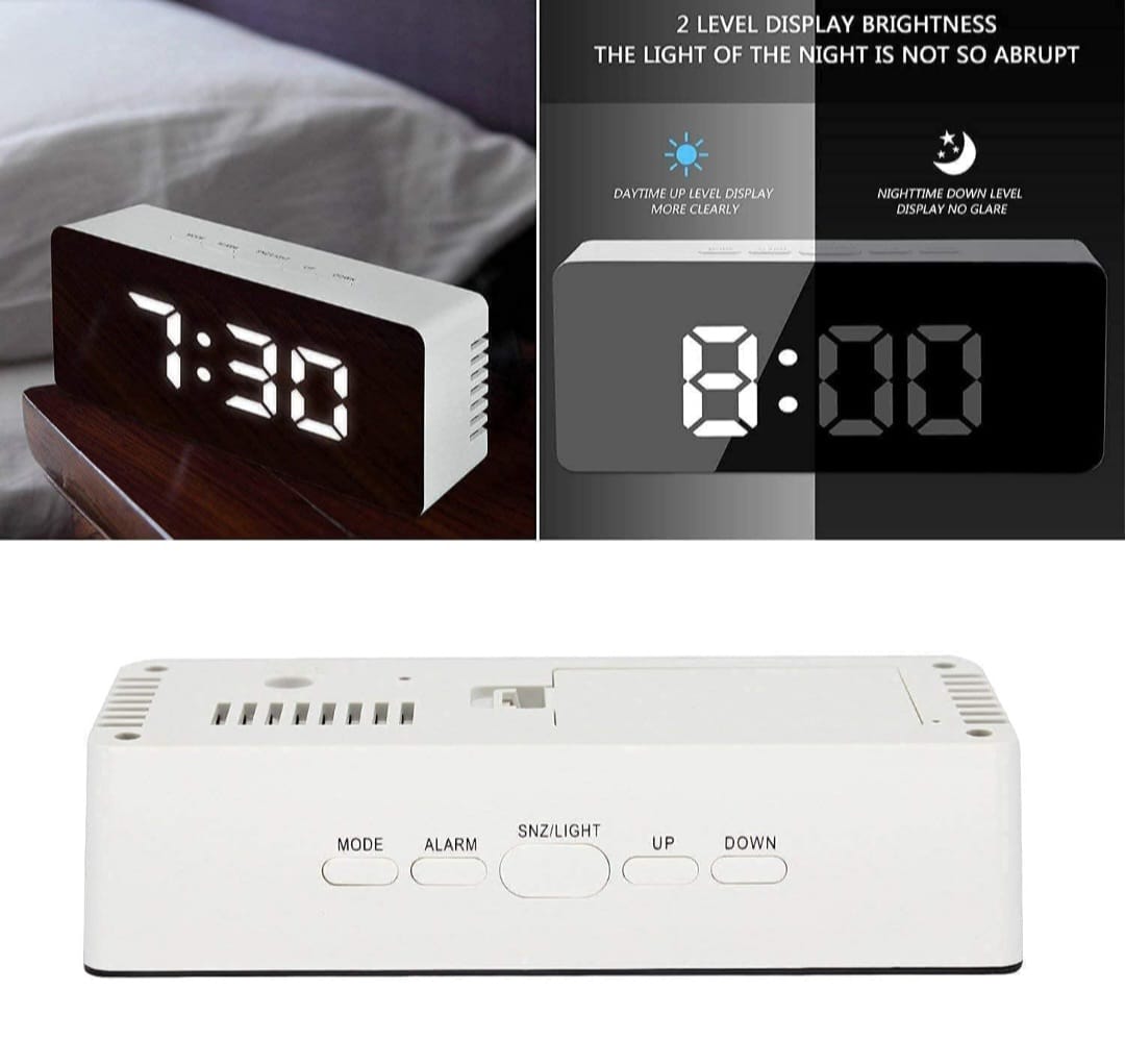 Smart LED Mirror Clock - Digital